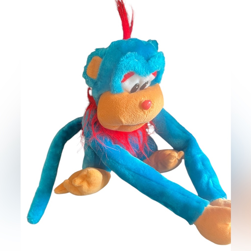 Great American Toy Co. Purple Monkey 12” Plush Hugging Arms Hook & Loop Vintage